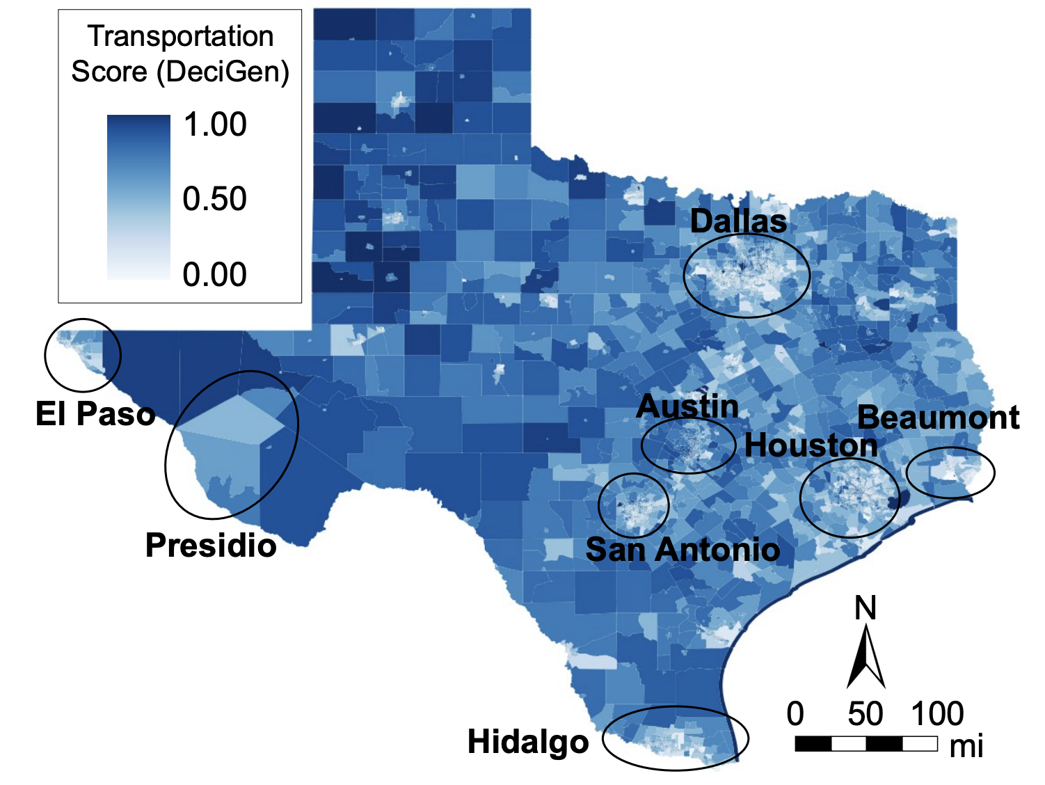 DeciGen: Generative Multi-Criteria Decision Making in Transportation Planning